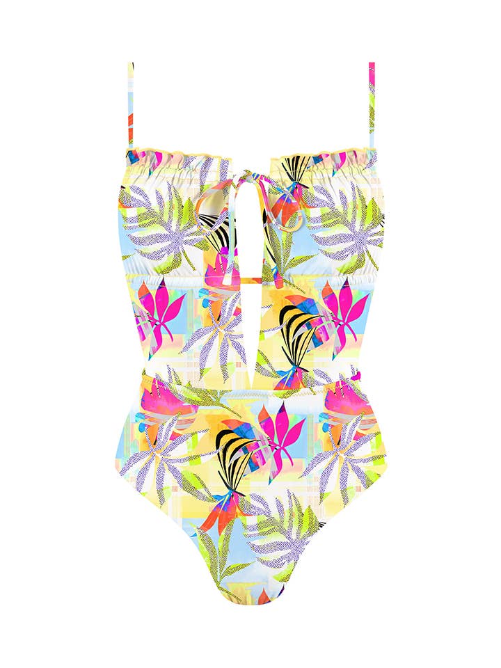 Chlamys Varia Deep V one piece swimwear- Printed for wholesale by Chlamys Varia by MrMiss