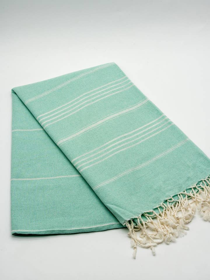 Turkish Cotton Towel - Light Turquoise Sultan Series for wholesale by Istanbul Authentic Bazaar