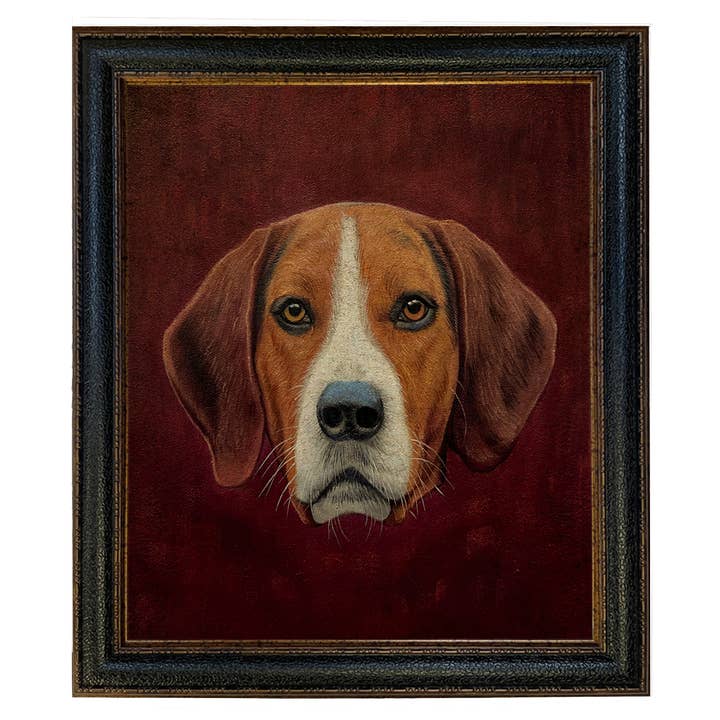 Madison Bay Co. - Historical Home Decor Reproductions - Wholesale Art Print - Fox Hound Vintage Portrait Painting Print on Canvas Wall Art81