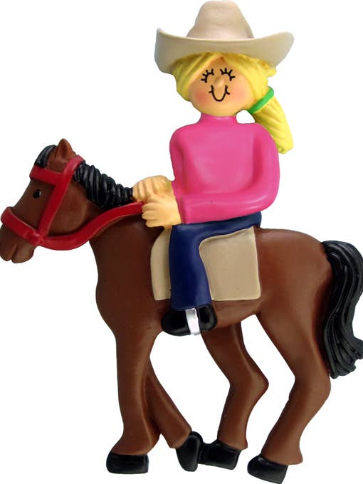 Reiten: Weiblich, Blonde für den Großhandel von Ornament Central