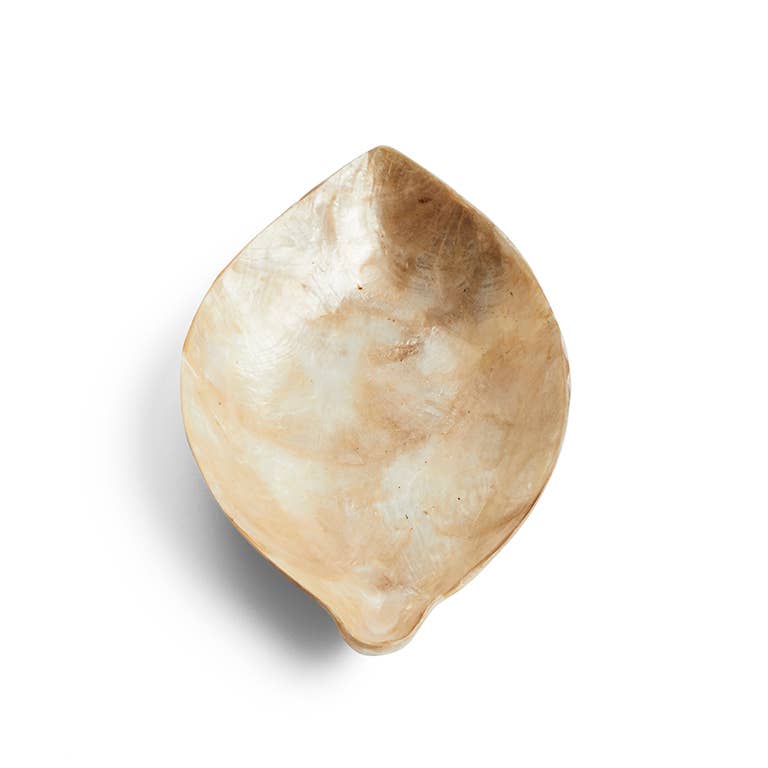 ByBazz - Wholesale Decorative Plate/Dish/Bowl - Schaaltje Schelp Capiz S Goud0