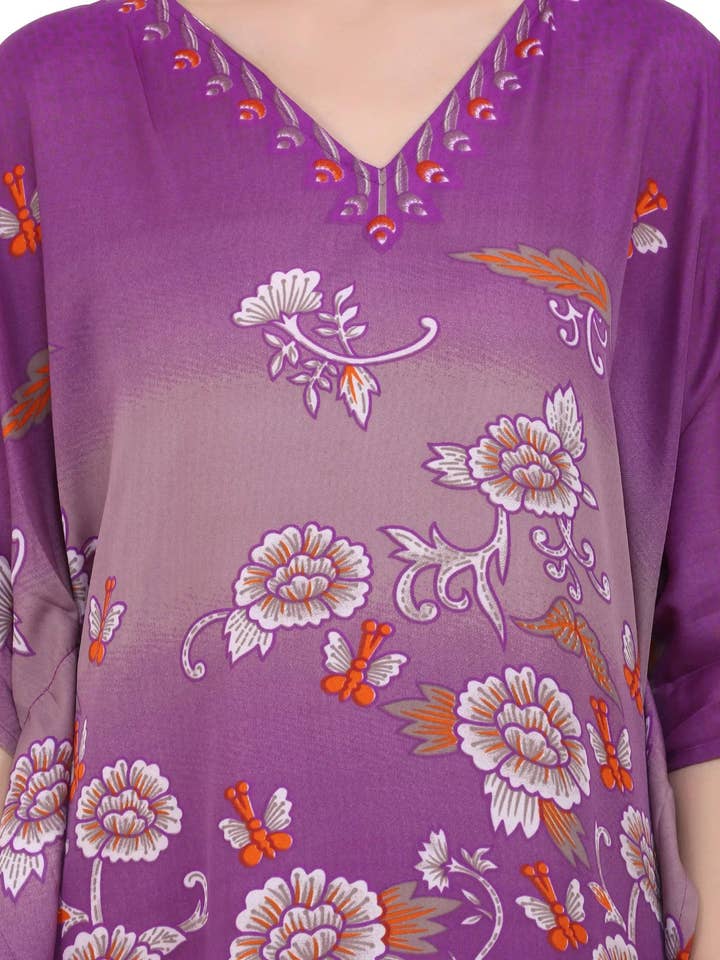 Miss Lavish London - Wholesale Kaftan – Women's - Women Long Kaftan Summer Caftan Dress 4 Colors 134 S-3XL8