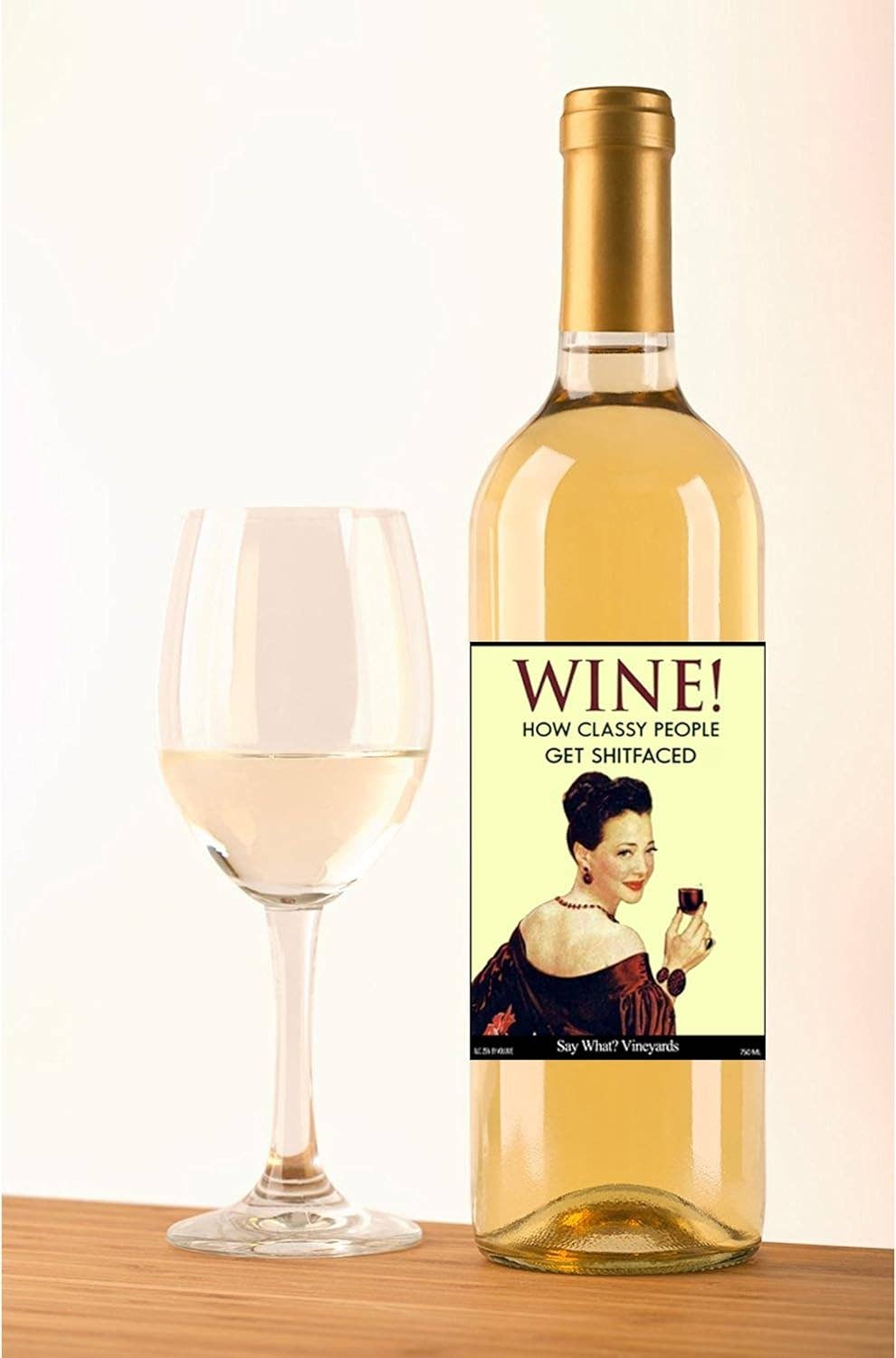 NOVELTIES WHOLESALE INC - Wholesale Gift Tag Label - Funny Retro Vintage Themed Liquid Therapy Wine Bottle Labels1