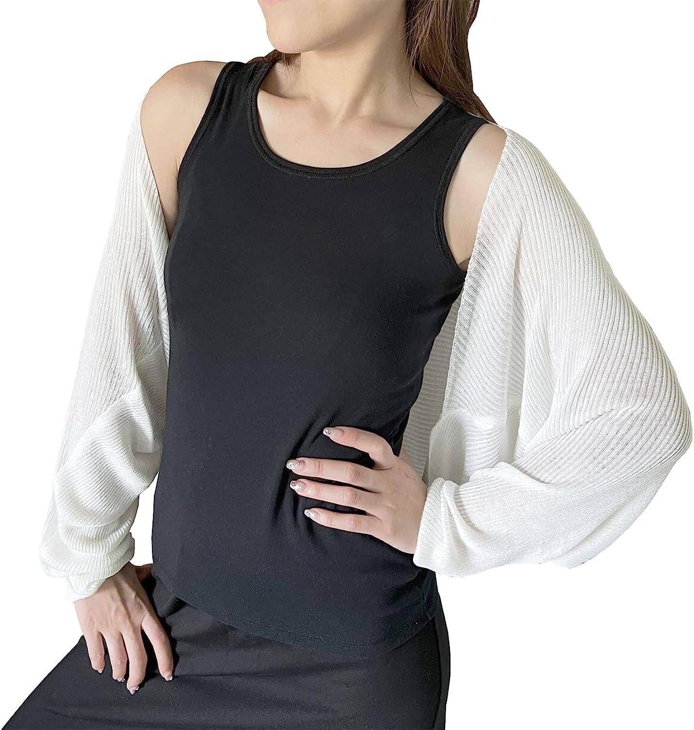 Fennco Styles – Engroshandel Cardigan - Dame – Ribstrikket cardigan bolero shrug2