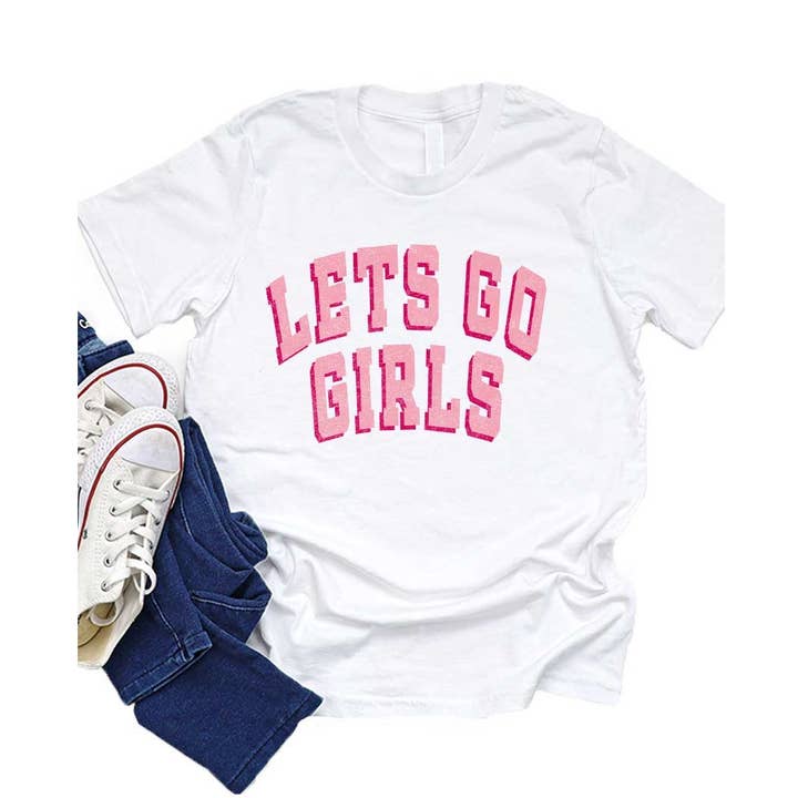 Retro Lets Go Girls, Country Music, Western Kids Graphic Tee for wholesale by Kids By Kissed Apparel
