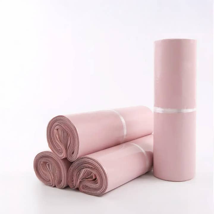 ByHome - Wholesale Envelopes - 100pcs, 4 sizes Light pink thickened poly mailing bag