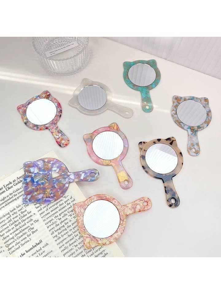 Mirroray - Acetate Cat Handheld Mirror Portable Vanity for wholesale by WEST AUSSIE SUPPLIES