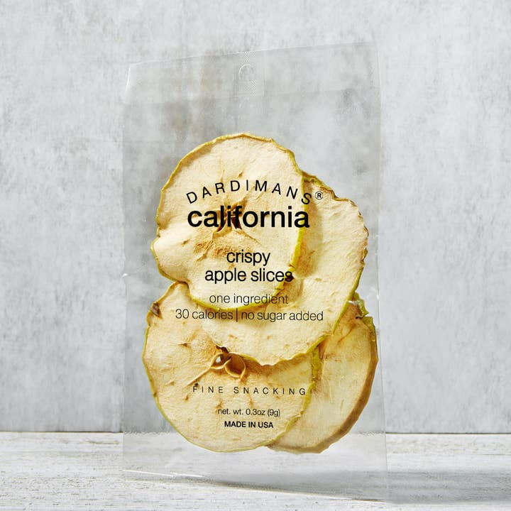 Dardimans California Crisps - Wholesale Dried/Dehydrated Fruit - Crispy Apple Slices | Snack Pack w/Tray - New!