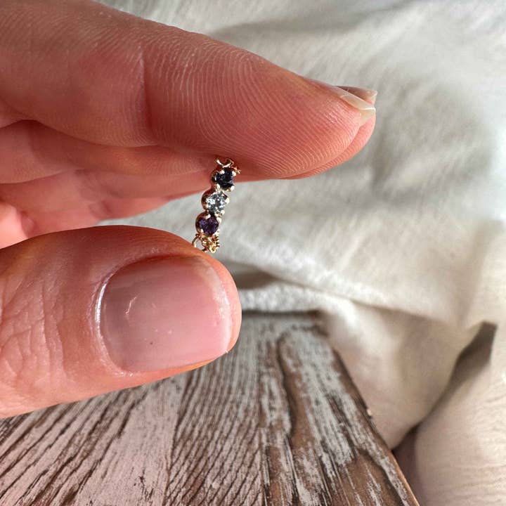 Kimiya Designs - Wholesale Charm/Dangle Bracelet - Dainty 14k Gold Birthstone Bracelet3