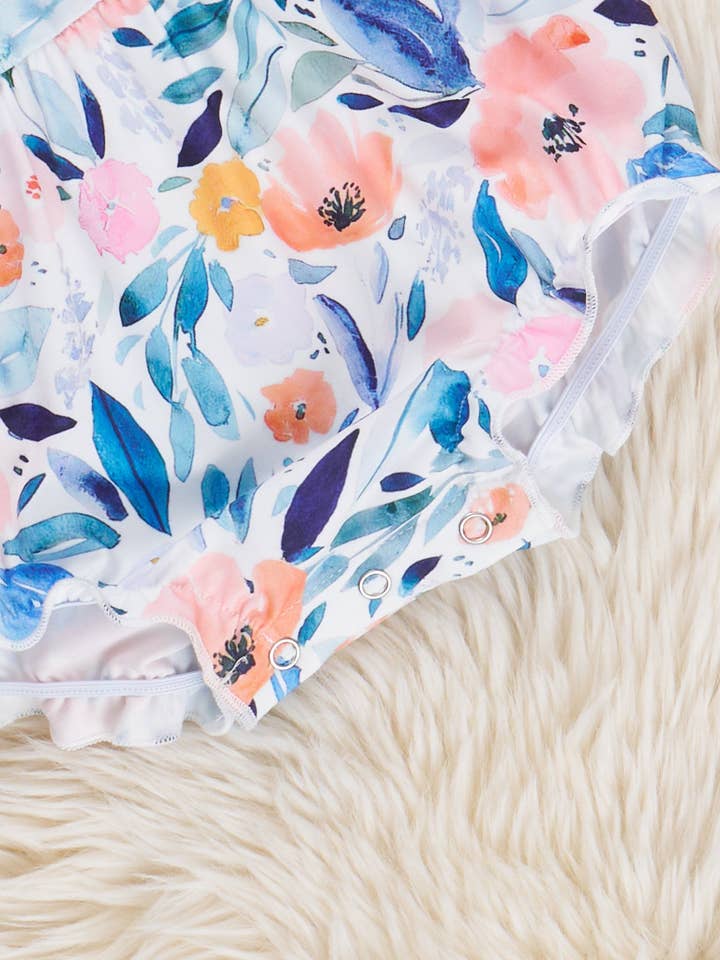 Marie Nicole Clothing - Wholesale Bodysuit (Non-Footed) - Baby - Blushing Susie Ruffle Bubble