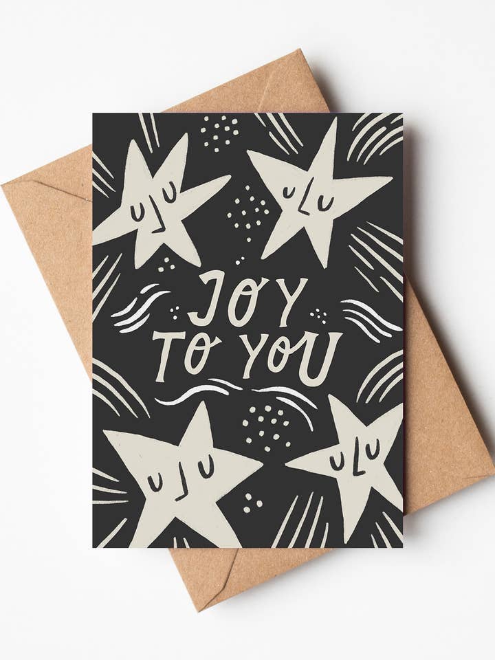 Carte de Noël moderne « Joy To You » pour la vente par Lauren Marina