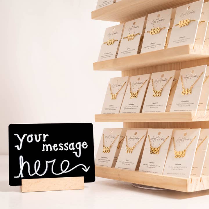 WJW - Wholesale Chalkboard - Mini Chalk Board Sign Display with Marker & Eraser5