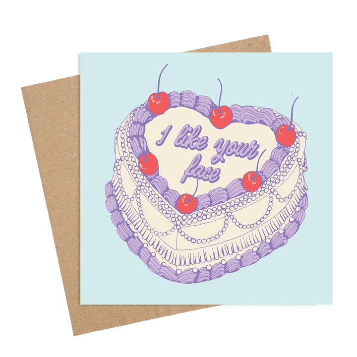 Heart Cake - Biglietto di auguri I like your Face per la vendita all'ingrosso da parte di Happy Day People