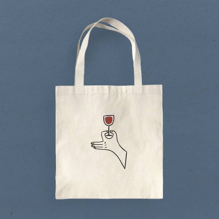 Wine Etiquette - Canvas Tote Bag for wholesale by Boheme Bliss