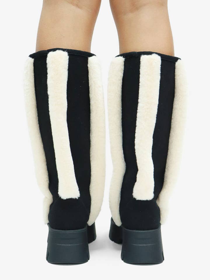 Lemonade Shoes - Wholesale Boots - Women's - RAEY - Tall Platform Winter Boots, Shearling Details6