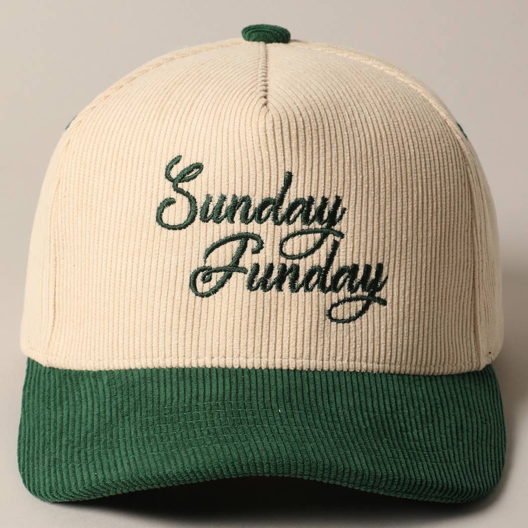 Fashion City - Wholesale Baseball Cap - Unisex - Sunday Funday Corduroy Trucker Baseball Cap6