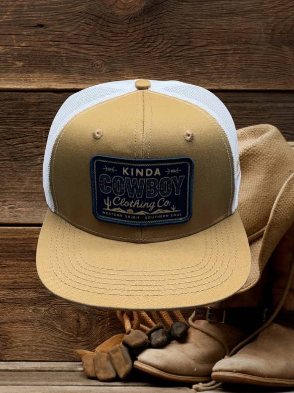 Kinda Cowboy - tan & white for wholesale by REEL RODEO Outdoors
