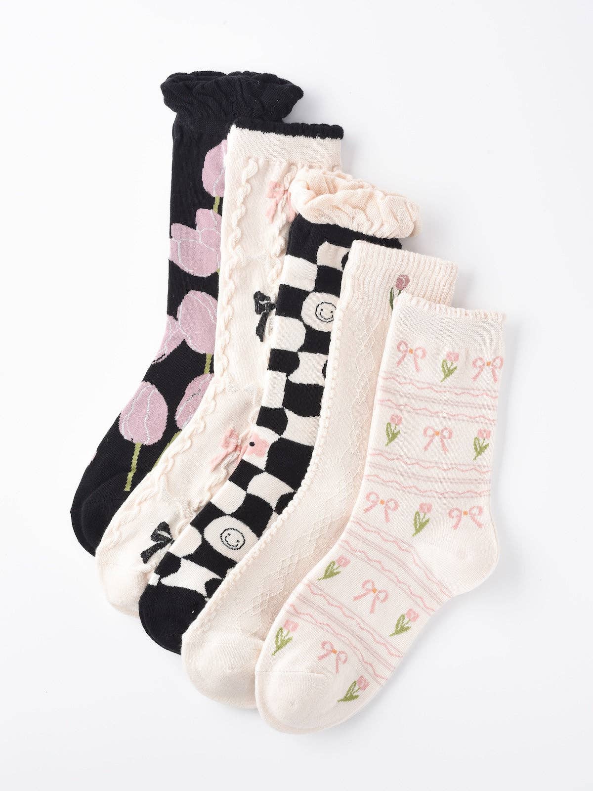 Funkyrel® Atzbranding Limited - Vente Chaussettes – femme - Rufia - Chaussettes à motif tulipe9
