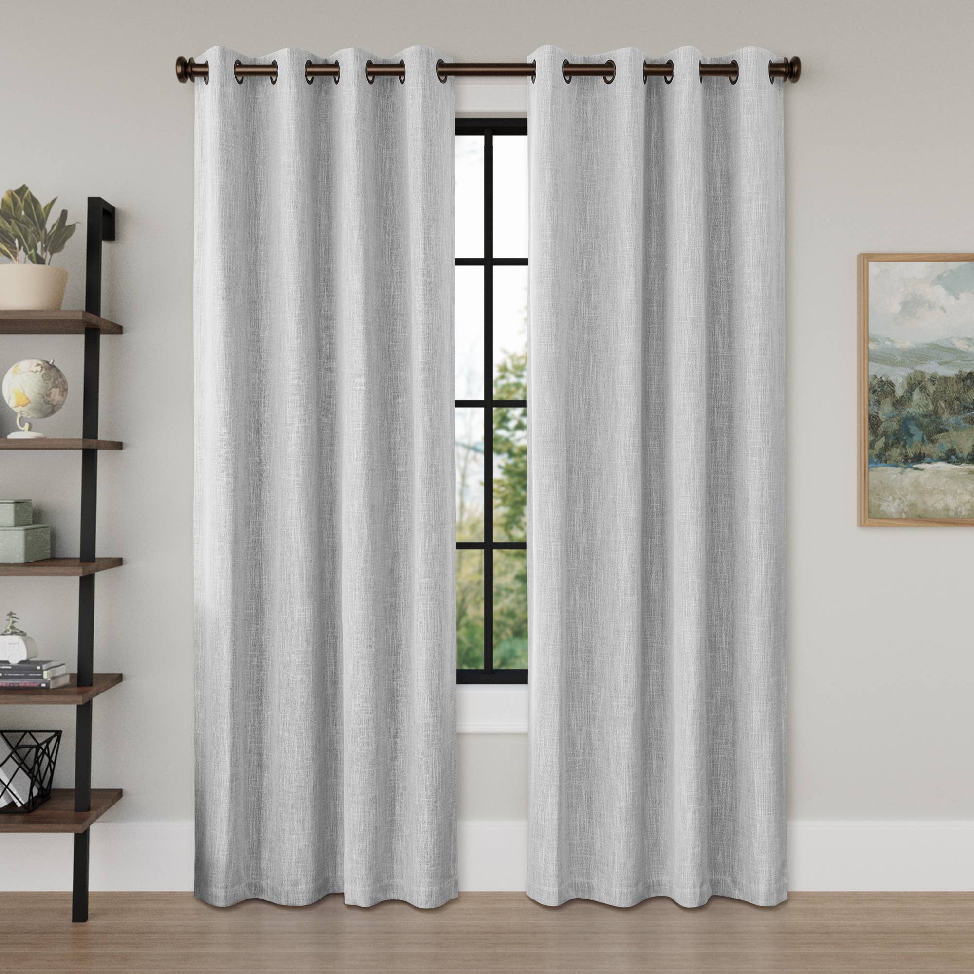 Awesome Home – Großhandel Vorhang – Verdunkelungsvorhänge mit Leinenstruktur und Ösen, 2 Paneele14