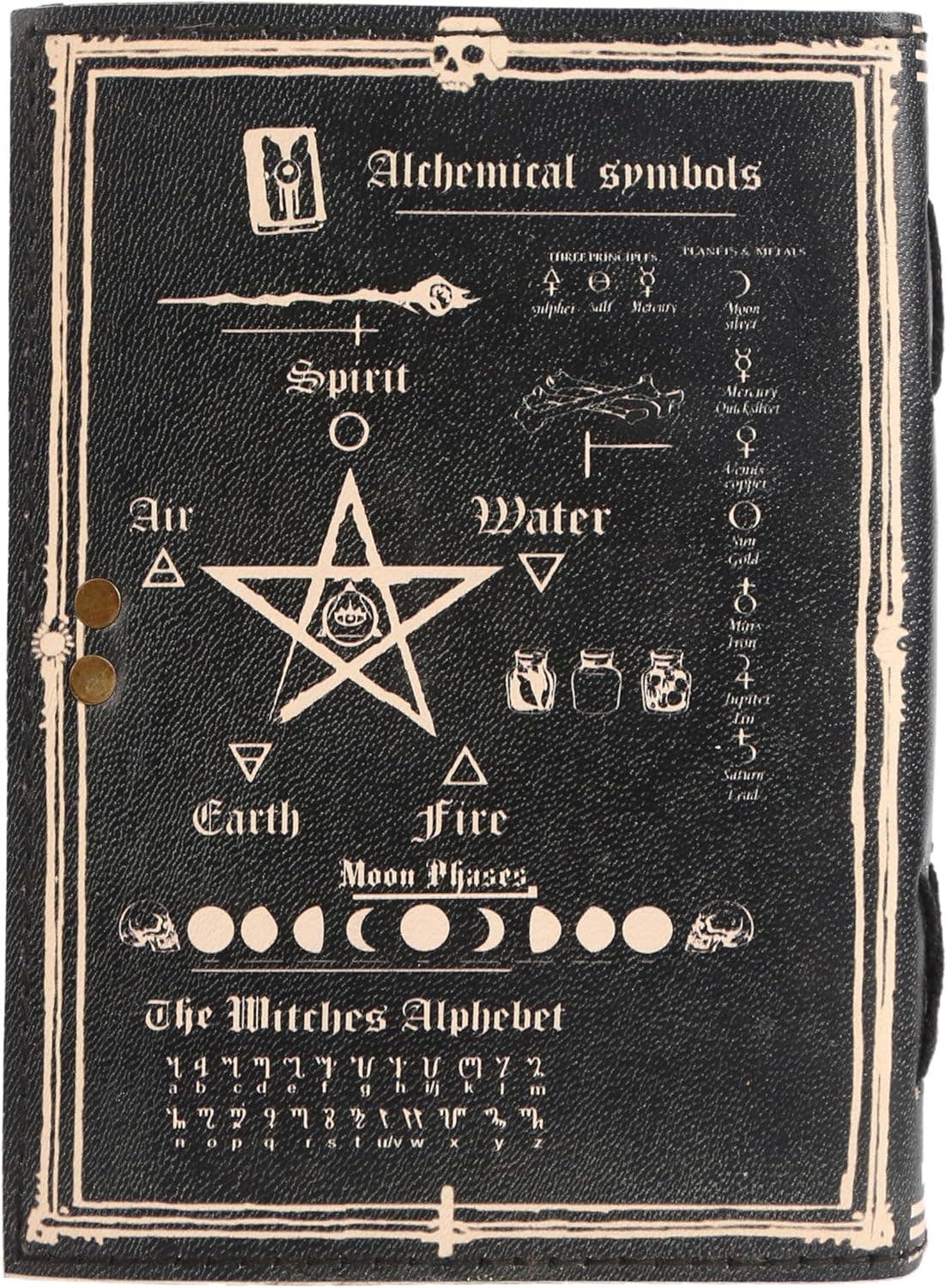 Tuzech Leather – wholesale Journal och dagbok – TUZECH läderklätt anteckningsbok med grimoirestil och ojämna kanter för män och kvinnor108