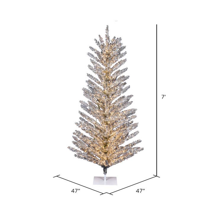 Vickerman - Wholesale Artificial Christmas Tree - Vickerman 7' x 47" Vintage Aluminum 3mm 1050WW2