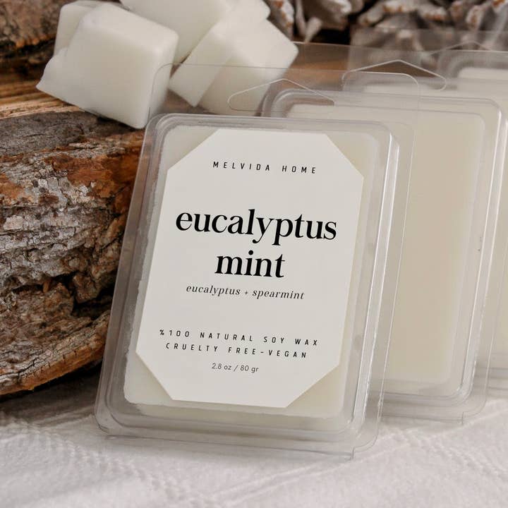 Eucalyptus Mint - Sojawas Smelt 2,8oz - Huisgeur voor wholesale door Melvida Home