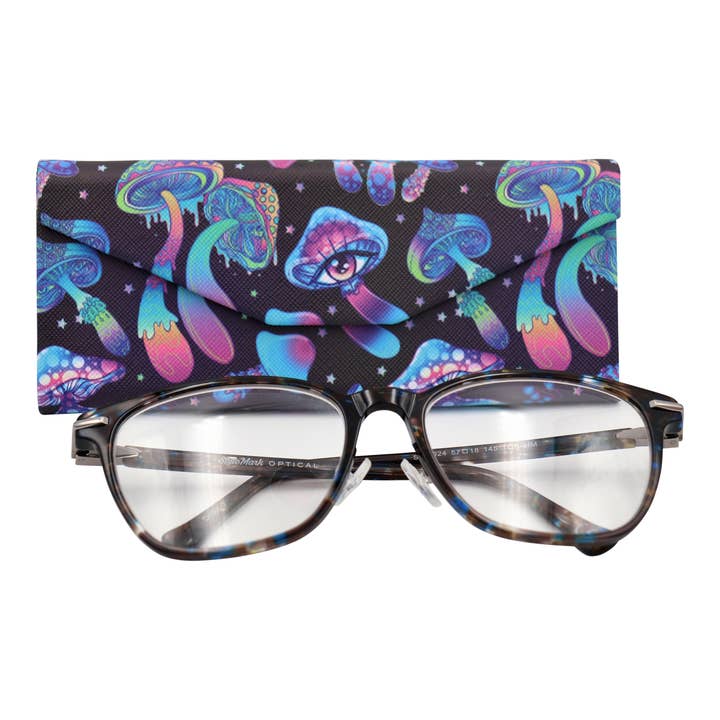 Real Sic – wholesale Fodral för glasögon och solglasögon - Unisex – Trippy svamp glasögon fall - ockult - Veganskt läder2