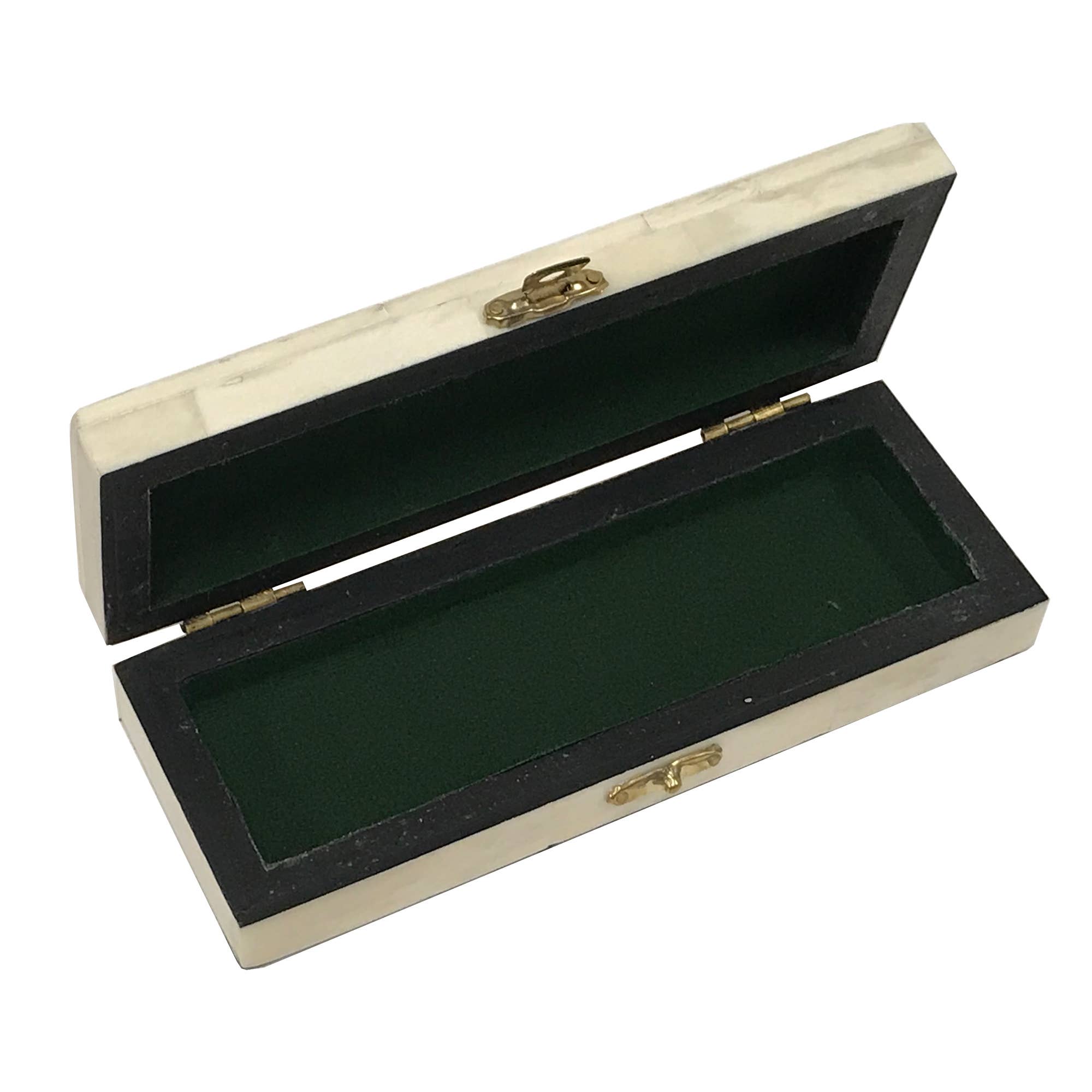 Madison Bay Co. - Historical Home Decor Reproductions - Wholesale Decorative Box - Scrimshaw Postage Stamp Bone Box, 6-1/2”1