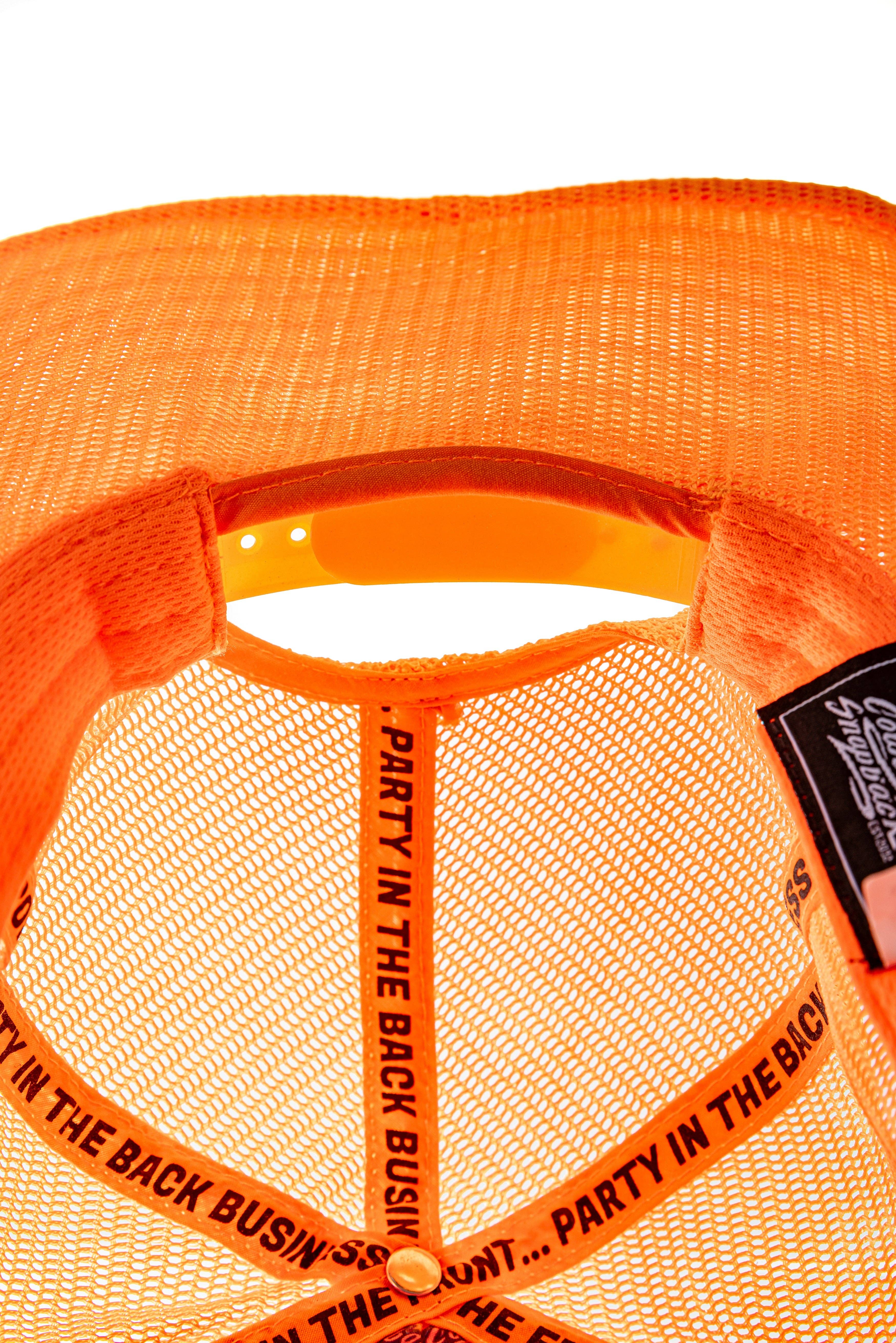 Cowboy Snapback - Wholesale Cowboy Hat - Unisex - BLAZE ORANGE COWBOY SNAPBACK: 5 PANEL - BLANK6