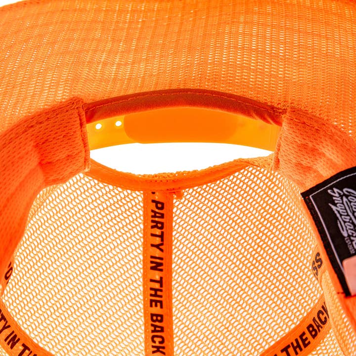 Cowboy Snapback - Wholesale Cowboy Hat - Unisex - BLAZE ORANGE COWBOY SNAPBACK: 5 PANEL - BLANK6