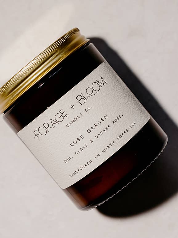 Vela de Jarro Amber | Jardim de Rosas por atacado de Forage + Bloom Candle Co