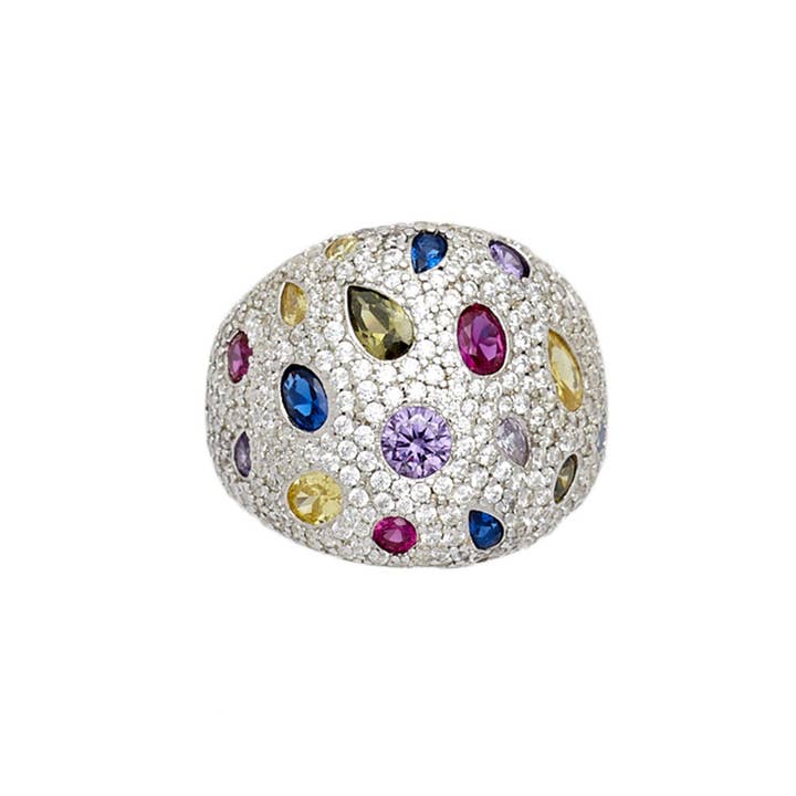 Kosa Jewels - Wholesale Multi-Stone Ring - Alexandra Colorful Rhinestone Ring1