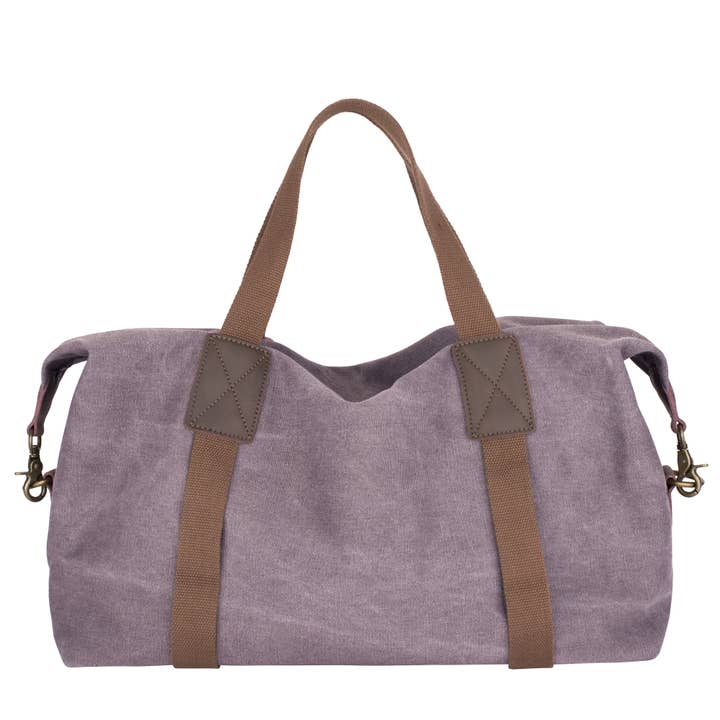 Sports bag - 8575B - Canvas and leather sports bag for wholesale by ZEDE PARIS