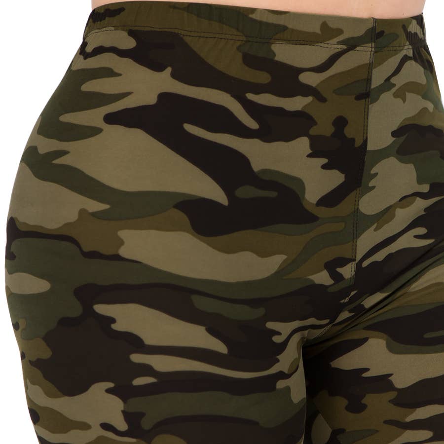 ITZON - Wholesale Athletic/Lounge Leggings - Women's - PL149PL Camo Legging - Plus6