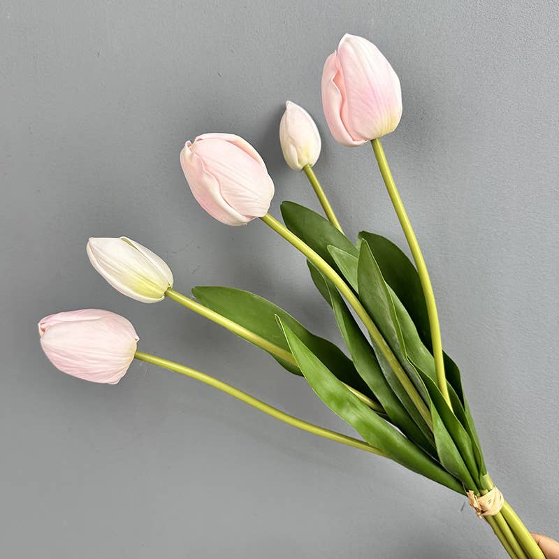 Sweet Home Deco - Vendita all'ingrosso Fiori finti - Mazzo di tulipani realistici da 19'', finti tulipani fiori primaverili1