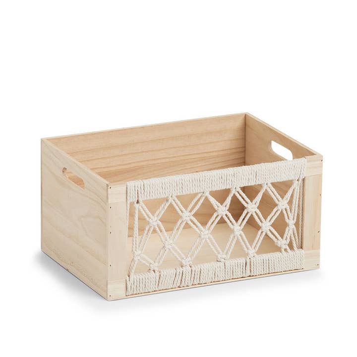 nature Storage Box "Boho", Wood for wholesale on Faire