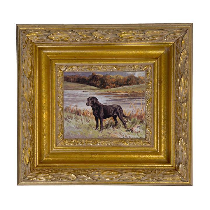 Madison Bay Co. - Historical Home Decor Reproductions - Wholesale Art Print - Labrador Retriever with Duck Framed Painting Print on Canvas68