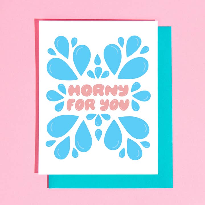 Horny for You A2 Greeting Card - LAST CHANCE for wholesale by Your Gal Kiwi