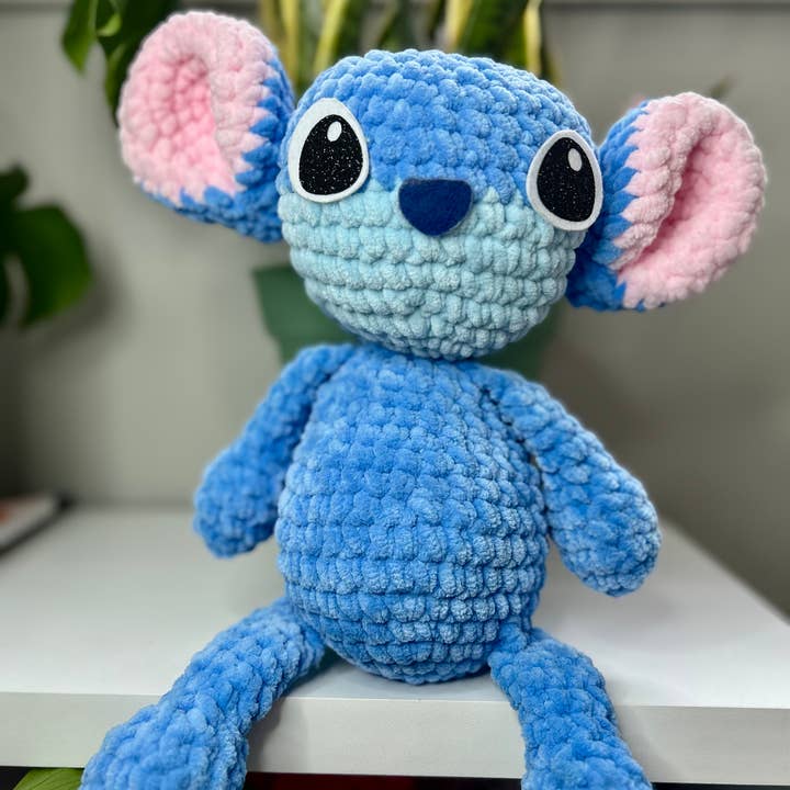 Crochet by Jolene - Wholesale Stuffed/Plush Toy - Kids & Baby - Crochet Hawaiian Blue Alien Plushie