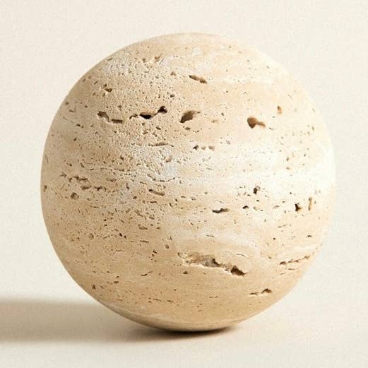 DECOR SPHERE, TRAVERTINE Stone Ball, Marble Decor Object for wholesale by HAAND Craft