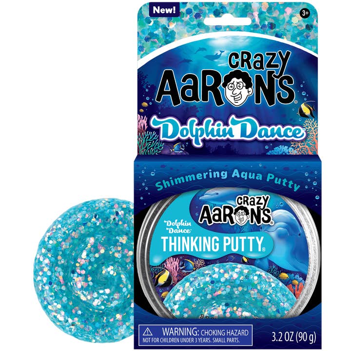 Crazy Aaron's - Wholesale Putty/Slime - Kids - Dolphin Dance - 4" Full Size Thinking Putty tin