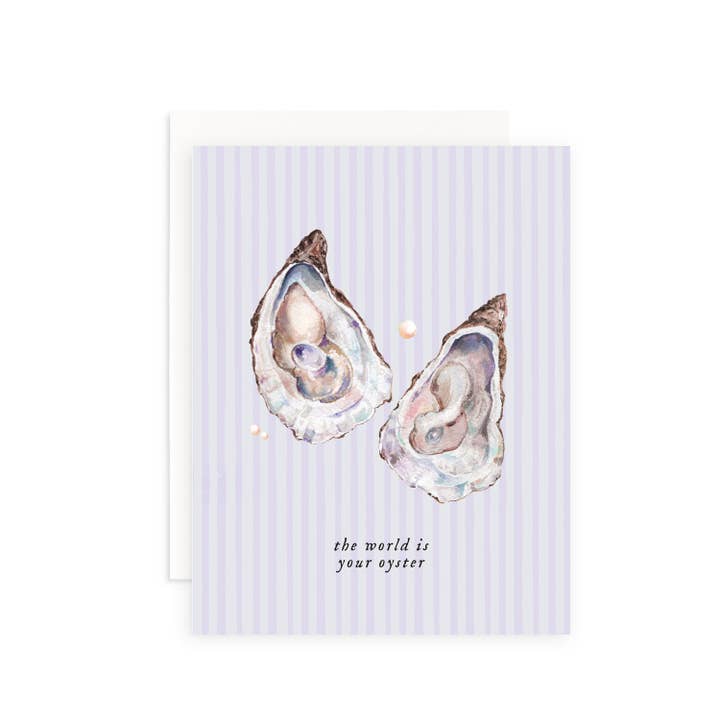 The World is Your Oyster Greeting Card for wholesale by Cami Monet