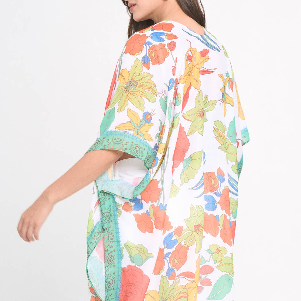Fashion City - Wholesale Kimono - Women's - Oriental Floral Printed Kimono9
