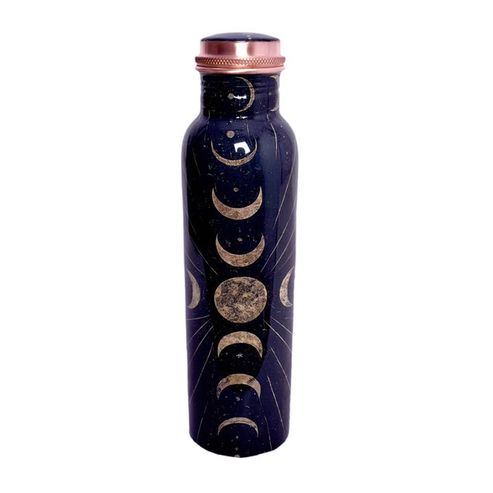 Designs by Deekay Inc. - Wholesale Water bottle - Lunar Cycle Copper Water Bottle (950 ml.)