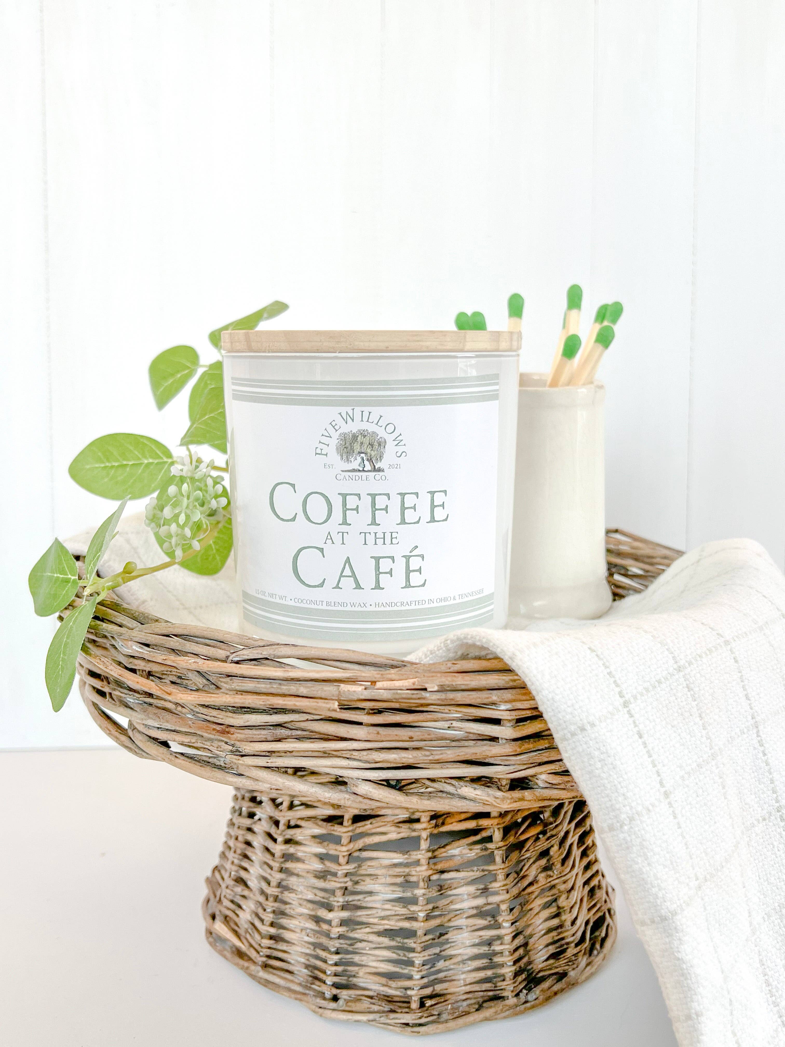 Five Willows Candle Co. - Wholesale Jar/Filled Candle - Coffee at the Cafe 15 oz. Signature Tumbler Candle