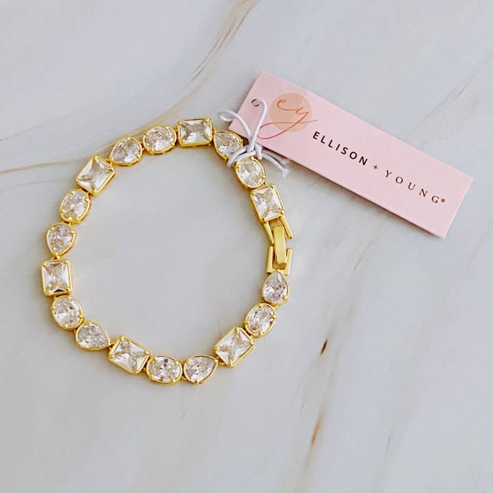 Ellison+Young - Wholesale Tennis Bracelet - Sparkling In Shapes Bracelet