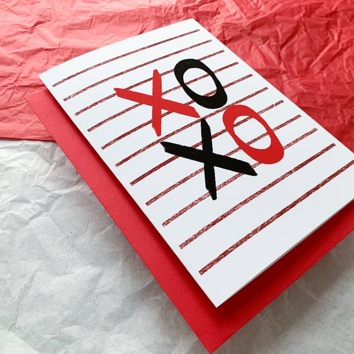 Stone Donut Design, LLC - Wholesale Valentine's Day Card - Bold XOXO Cute Valentine's Day Card by Stonedonut Design1