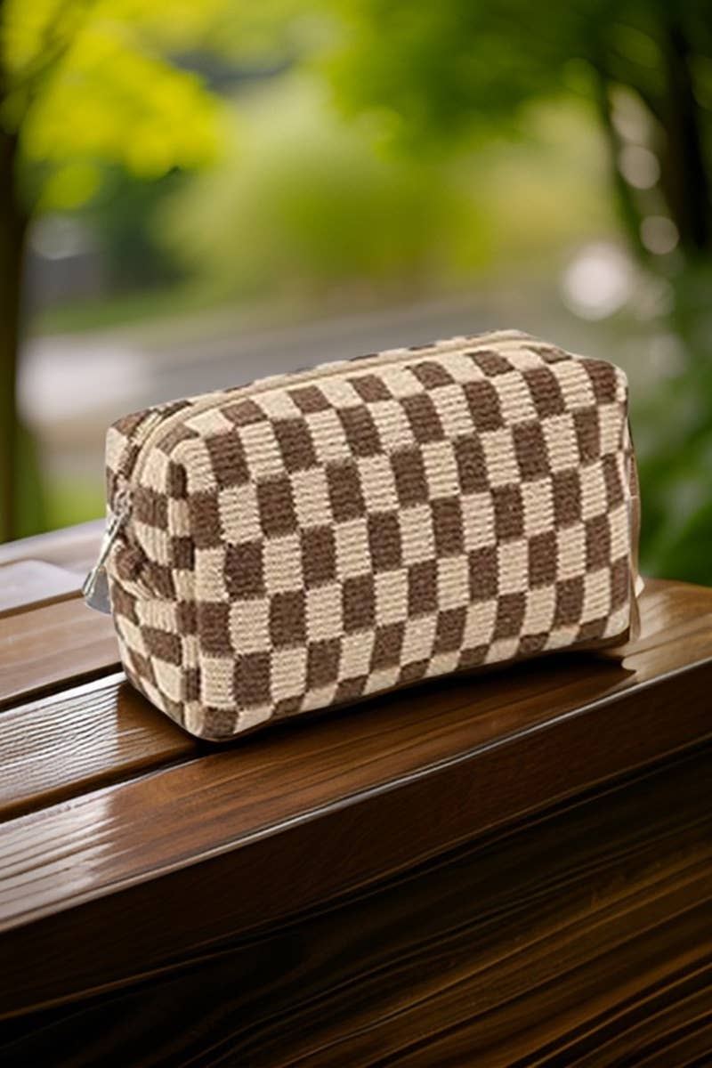 42POPS - Wholesale Make-up/cosmetic bag - ,,,,.._ SI-25644 Checkered Makeup Cosmetic Pouch Bag2