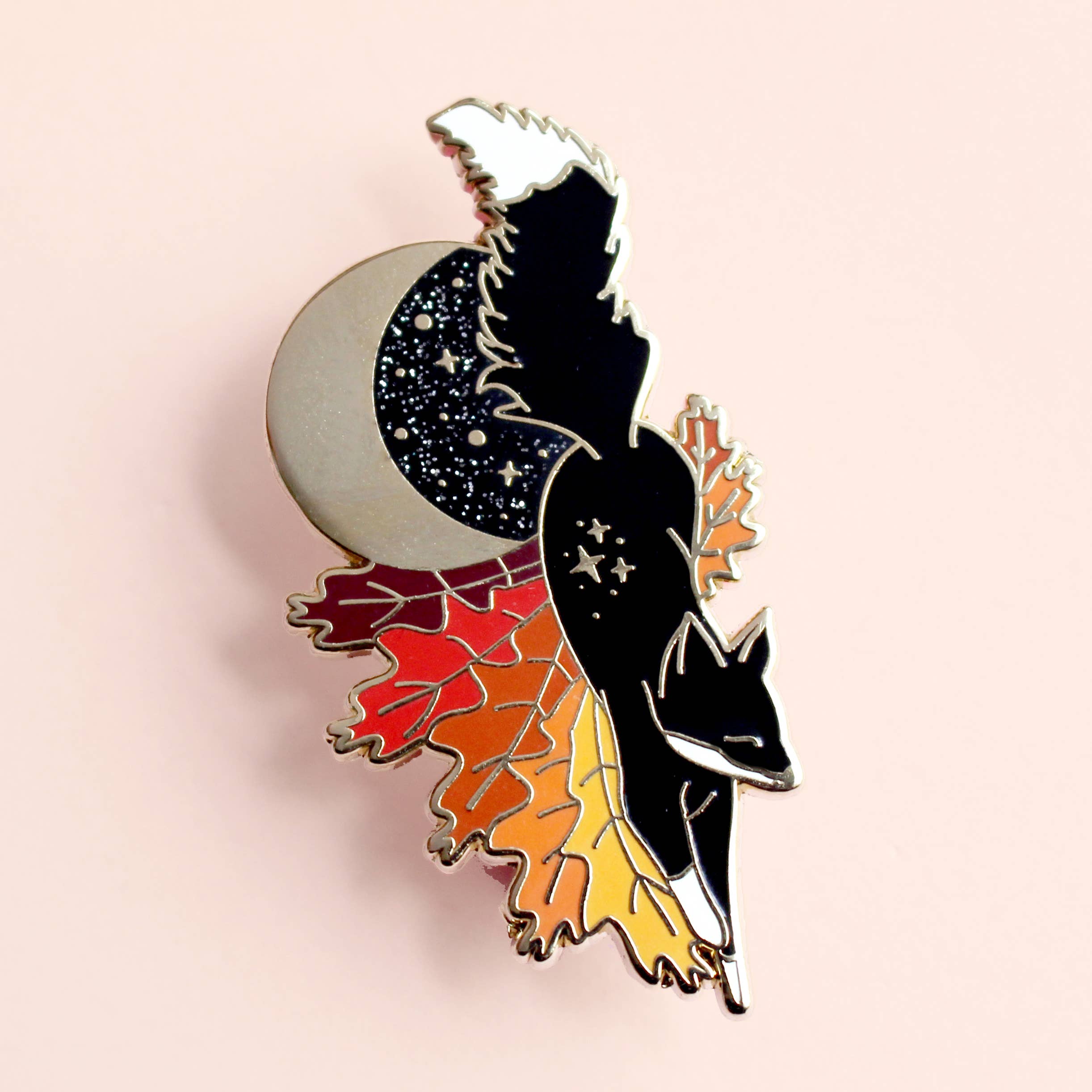 Glitter Punk - Wholesale Lapel Pin/Button - Fox Enamel Pin - Autumn Fall collection1