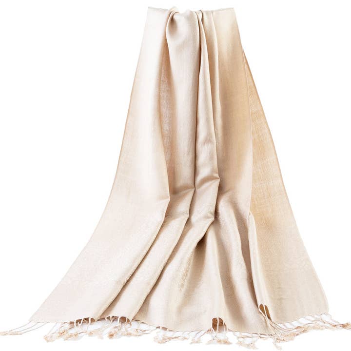 Beige - Pashmina for wholesale by Signare Tapestry